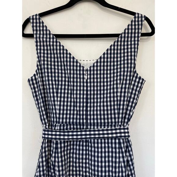 J. CREW Gingham Ruffle Midi Dress Size 6 NWT - Picture 7 of 9
